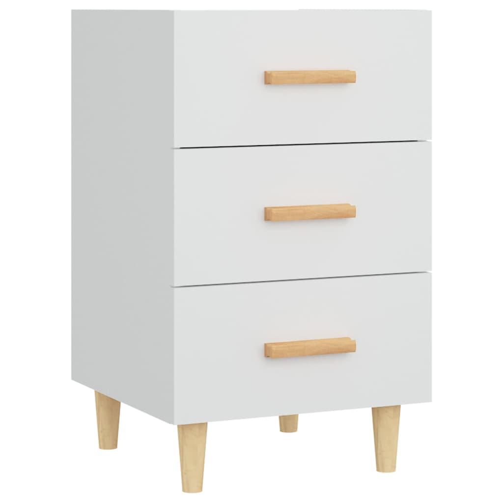 vidaXL Sängbord vit 40x40x66 cm konstruerat trä