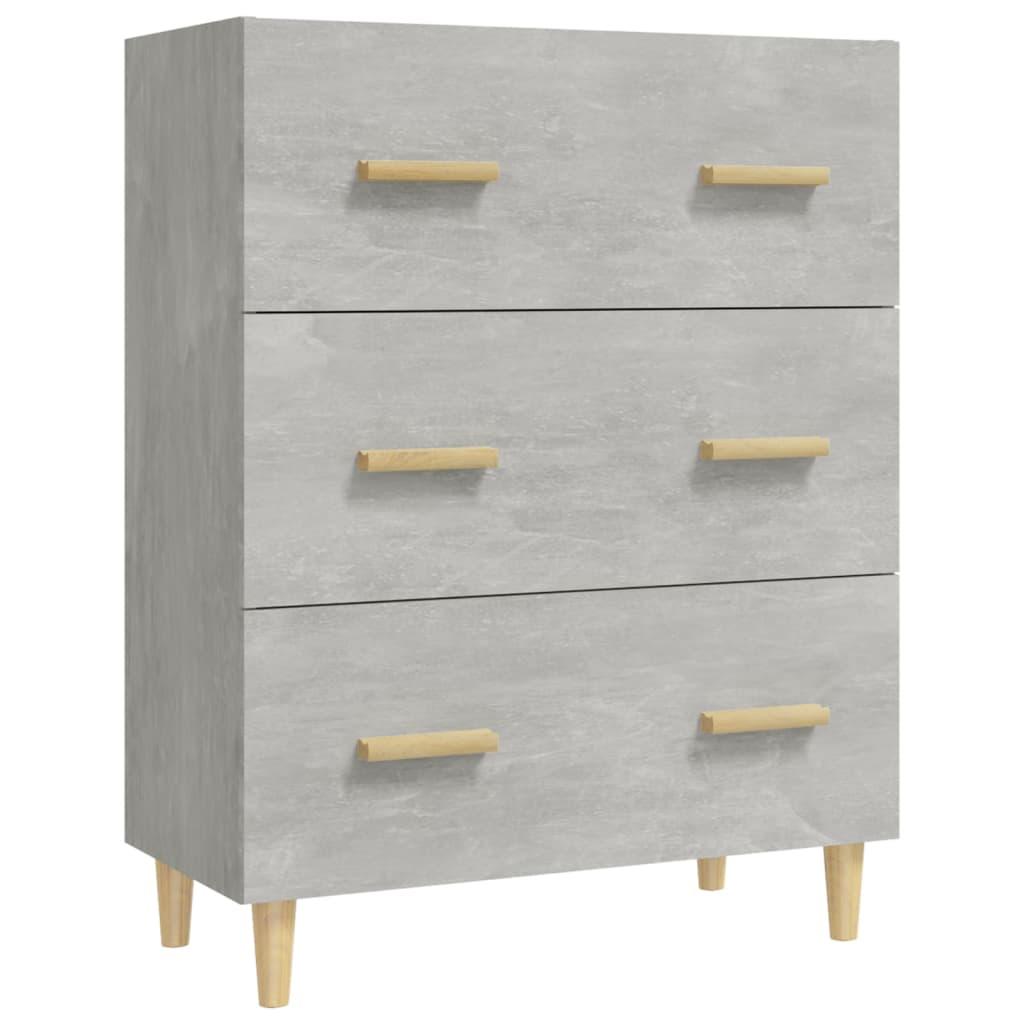 vidaXL Byrå betonggrå 70x34x90 cm konstruerat trä