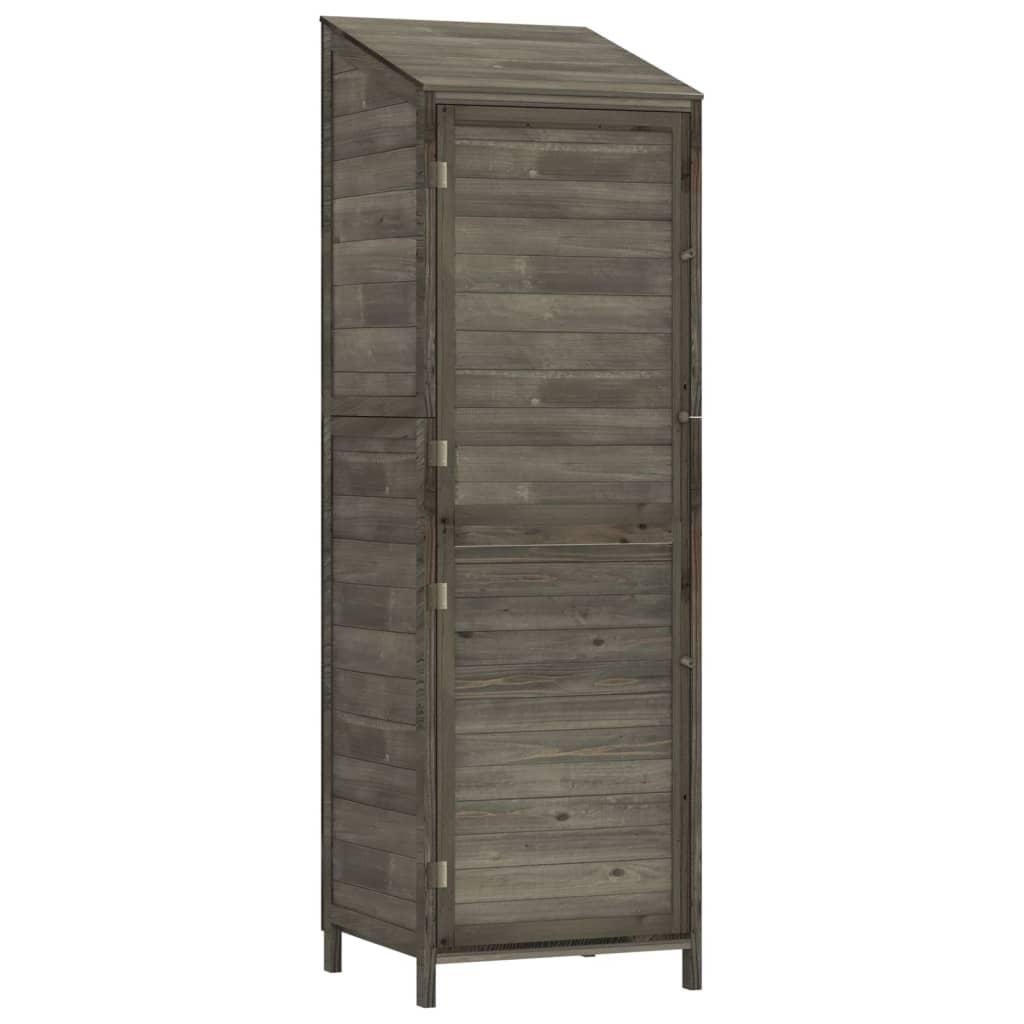 vidaXL Trädgårdsbod antracit 55x52x174,5 cm massivt granträ