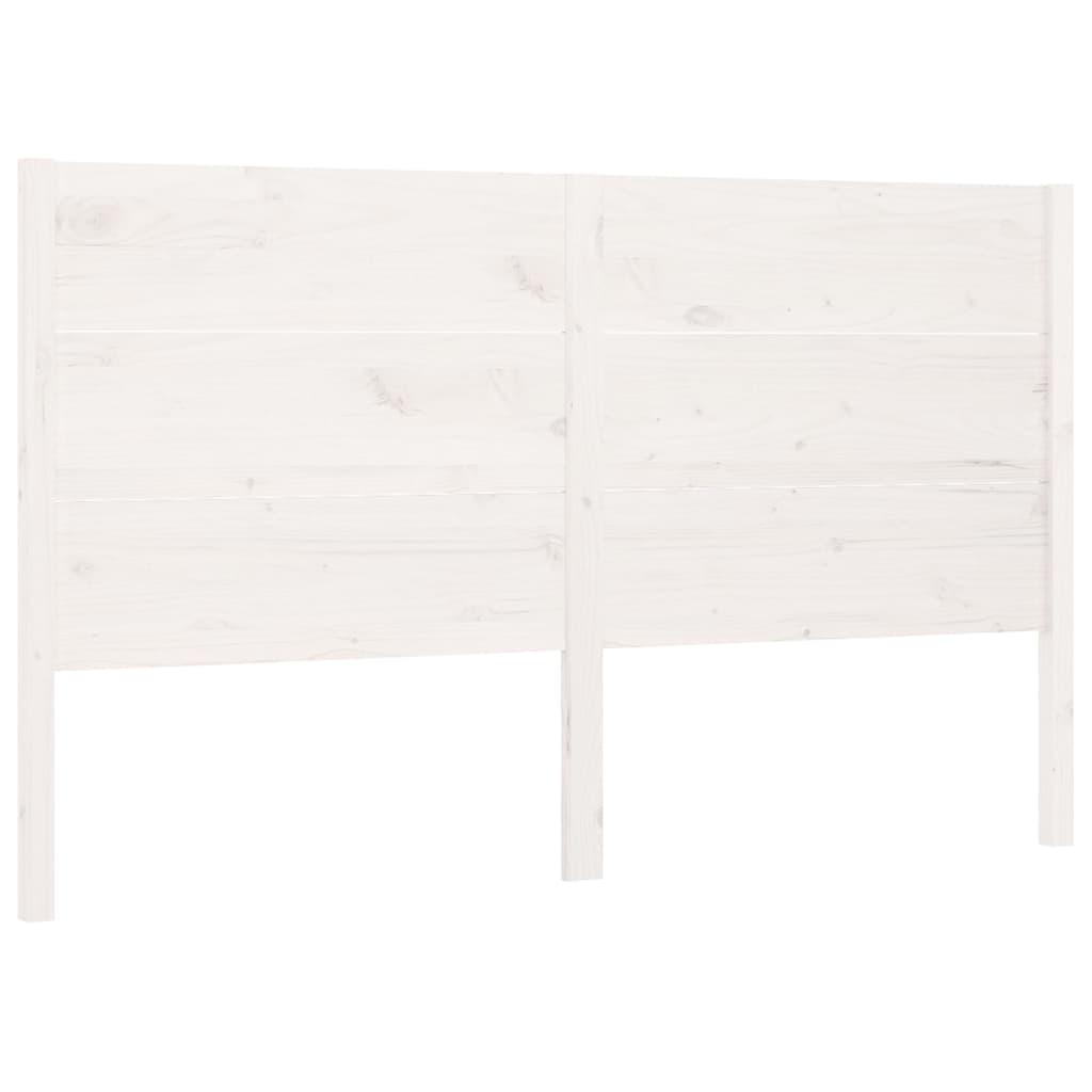 vidaXL Sänggavel vit 146x4x100 cm massiv furu