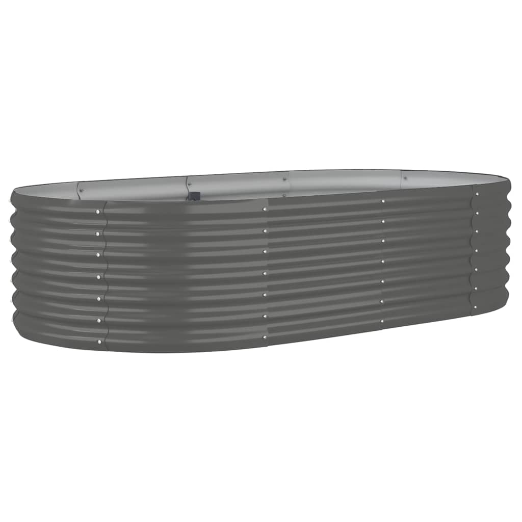 vidaXL Odlingslåda pulverlackerat stål 152x80x36 cm