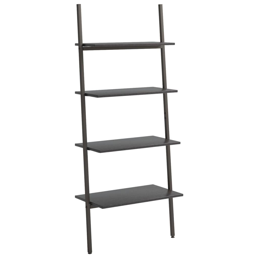 vidaXL Hylla 4 hyllplan svart 64x34x150,5 cm