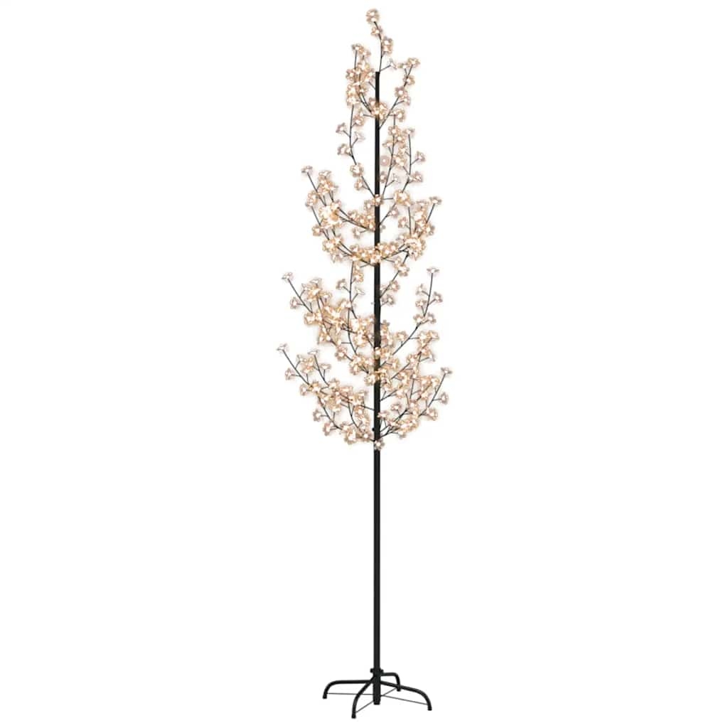 vidaXL Körsbärsträd med LED varmvita 368 lysdioder 300 cm