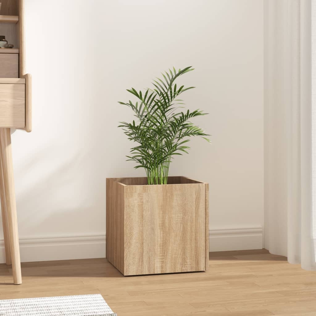 vidaXL Odlingslåda sonoma ek 40x40x40 cm konstruerat trä