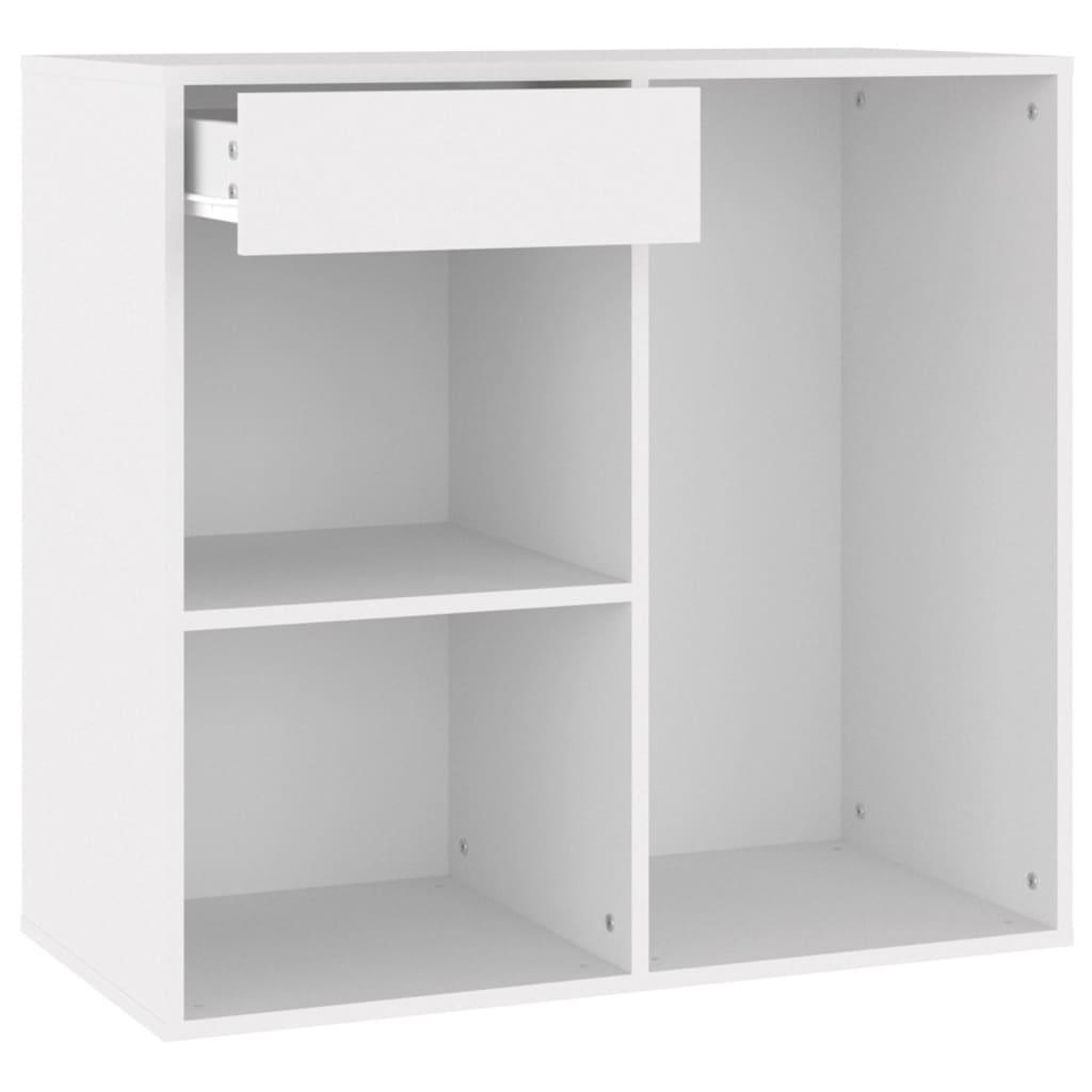 vidaXL Sminkskåp vit 80x40x75 cm konstruerat trä