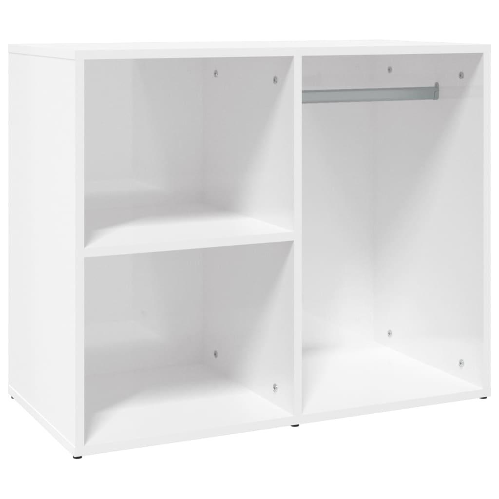 vidaXL Klädskåp vit högglans 80x40x65 cm konstruerat trä
