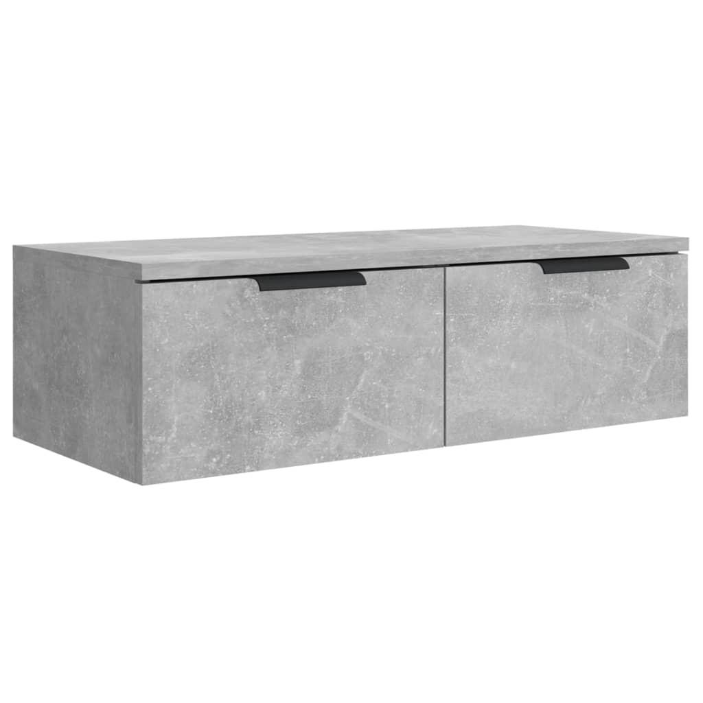 vidaXL Väggskåp betonggrå 68x30x20 cm konstruerat trä