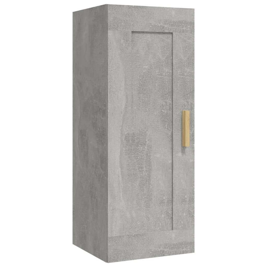 vidaXL Väggskåp betonggrå 35x34x90 cm konstruerat trä