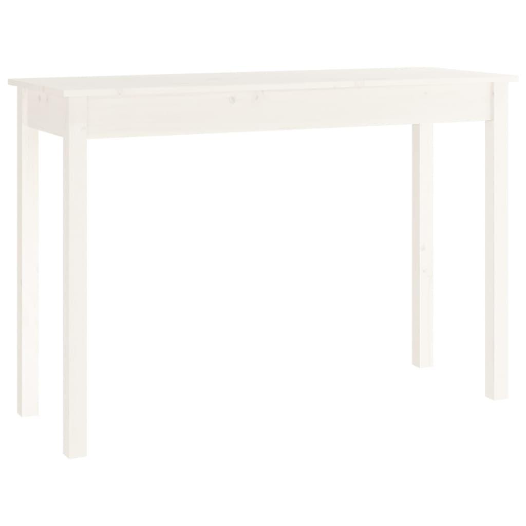 vidaXL Konsolbord vit 110x40x75 cm massiv furu