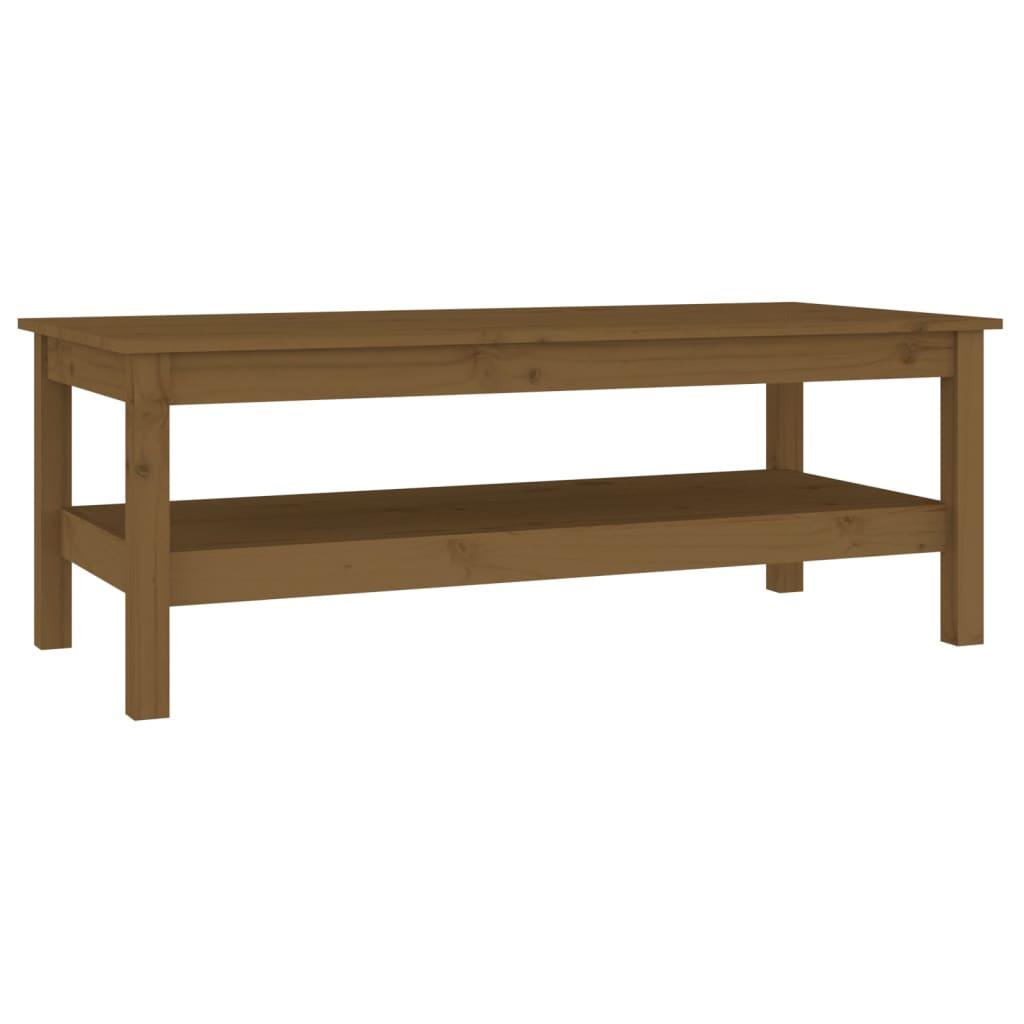 vidaXL Soffbord honungsbrun 110x50x40 cm massiv furu