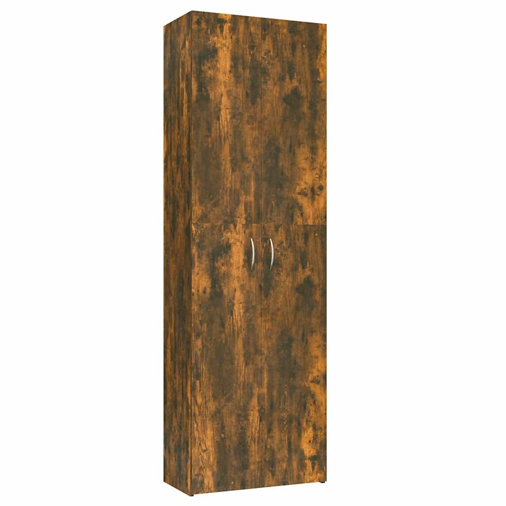 vidaXL Kontorsskåp rökfärgad ek 60x32x190 cm konstruerat trä