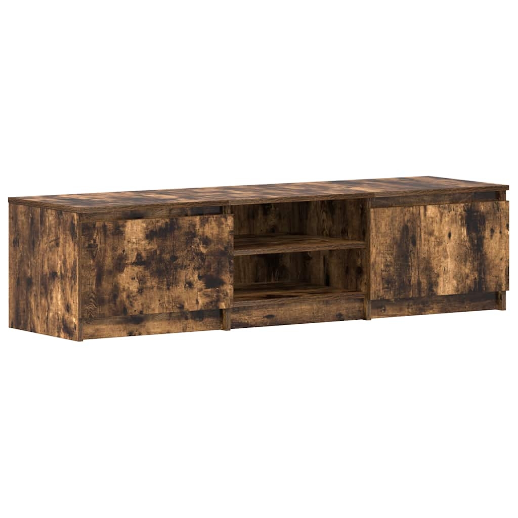 vidaXL Tv-bänk rökfärgad ek 140x40x35,5 cm konstruerat trä