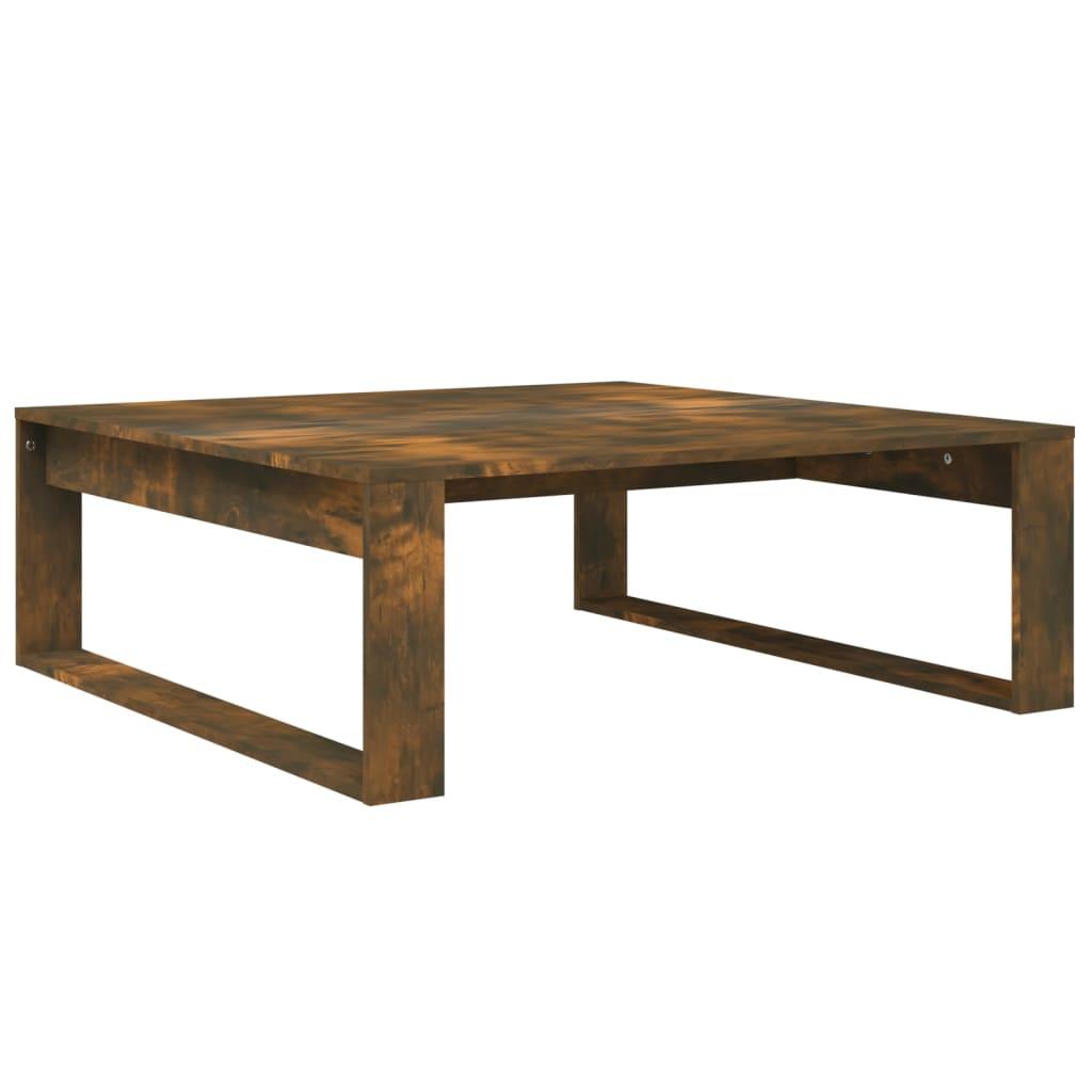 vidaXL Soffbord rökfärgad ek 100x100x35 cm konstruerat trä