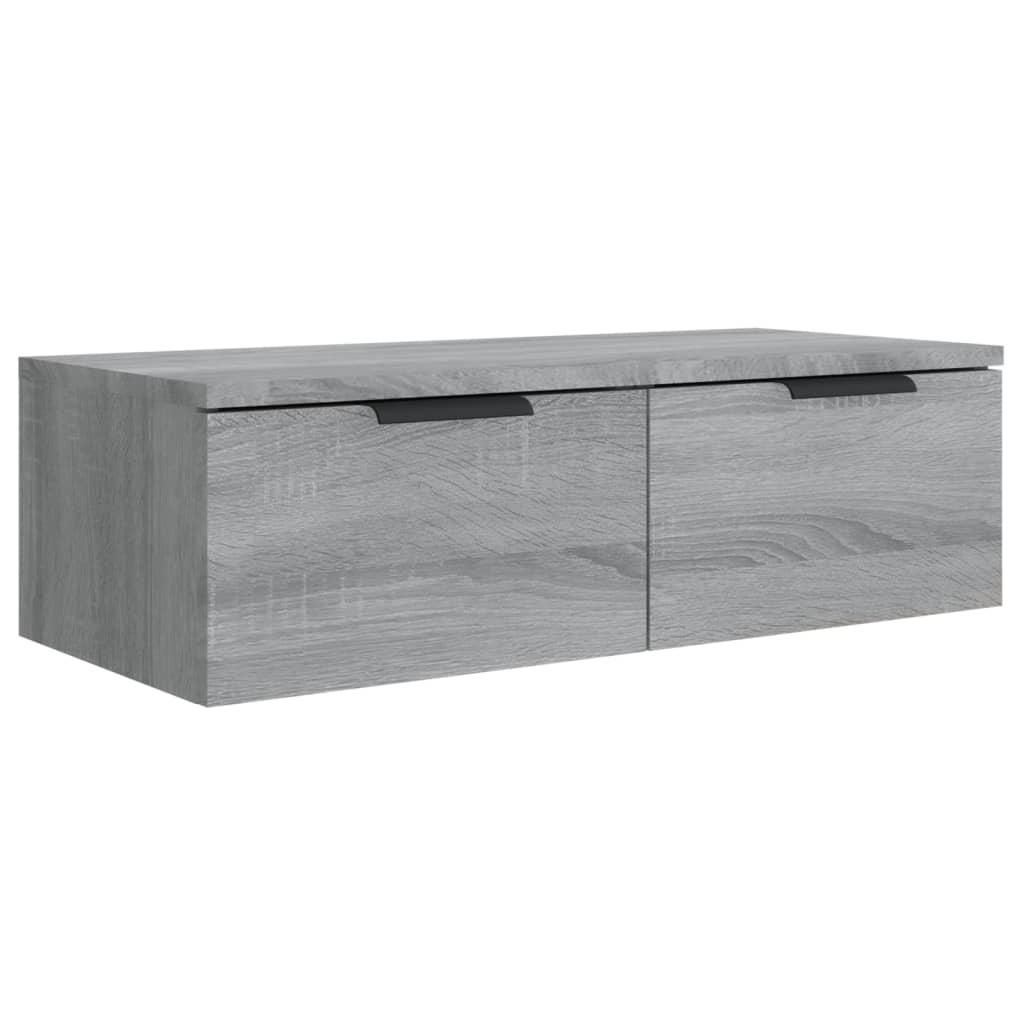 vidaXL Väggskåp grå sonoma 68x30x20 cm konstruerat trä