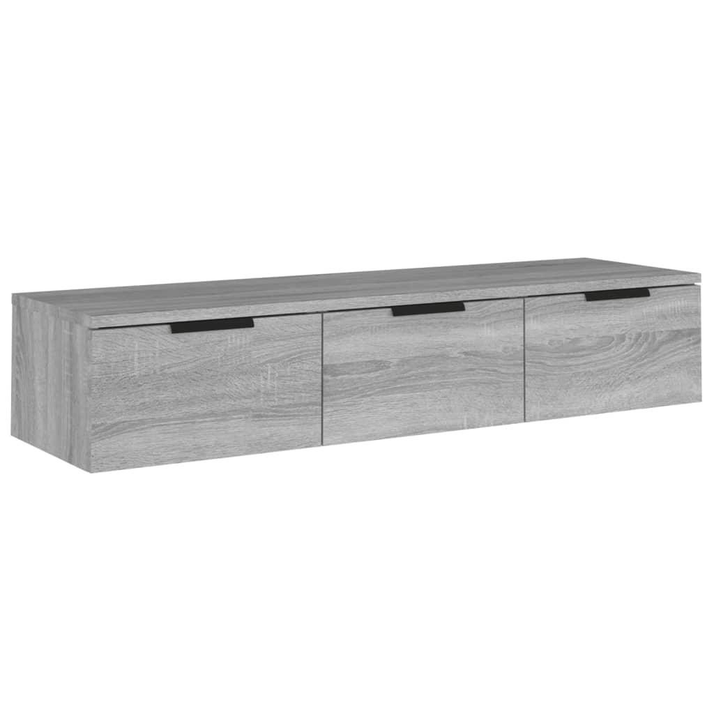 vidaXL Väggskåp grå sonoma 102x30x20 cm konstruerat trä