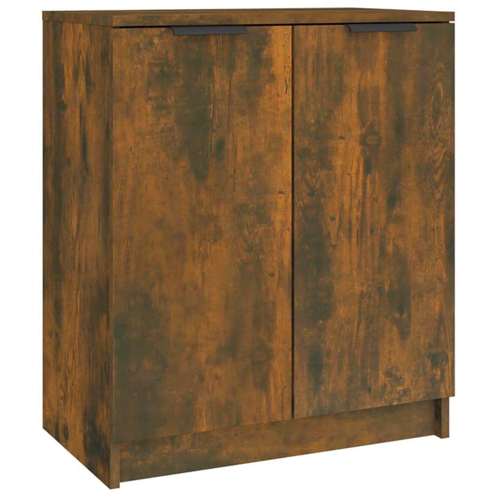 vidaXL Skoskåp rökfärgad ek 59x35x70 cm konstruerat trä