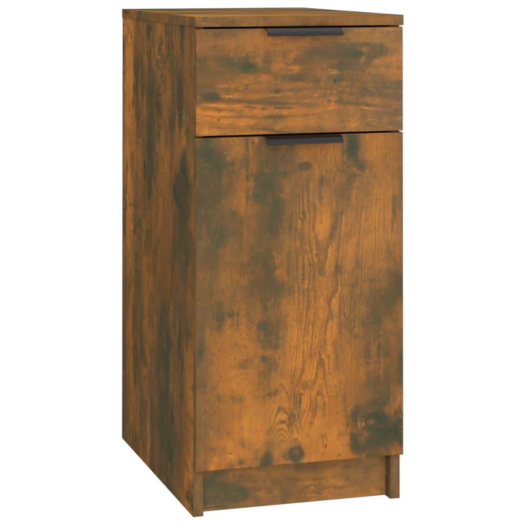 vidaXL Byrå med lådor rökfärgad ek 33,5x50x75 cm konstruerat trä