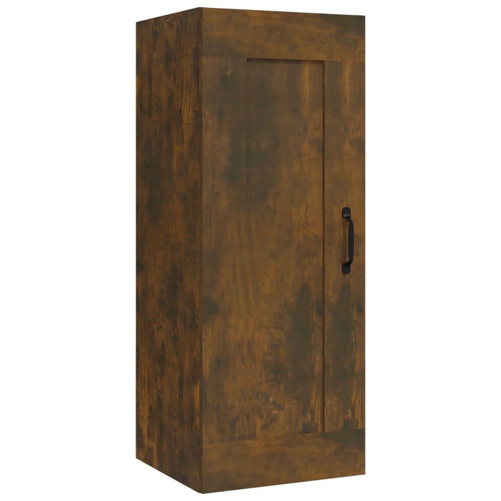 vidaXL Väggskåp rökfärgad ek 35x34x90 cm konstruerat trä