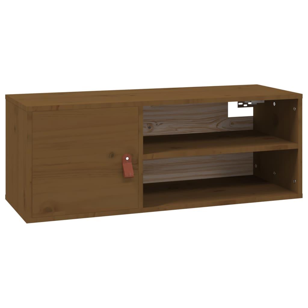 vidaXL Väggskåp honungsbrun 80x30x30 cm massiv furu