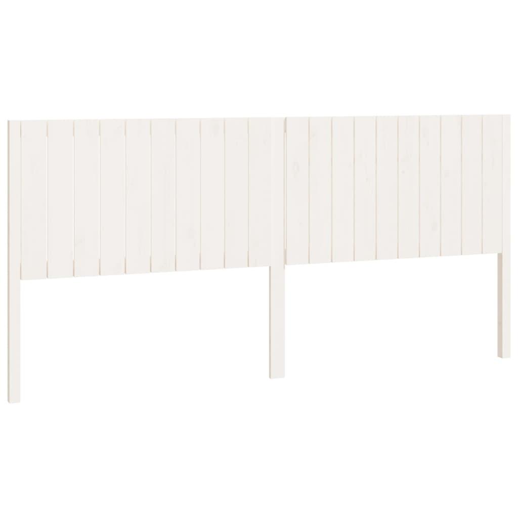 vidaXL Sänggavel vit 205,5x4x100 cm massiv furu