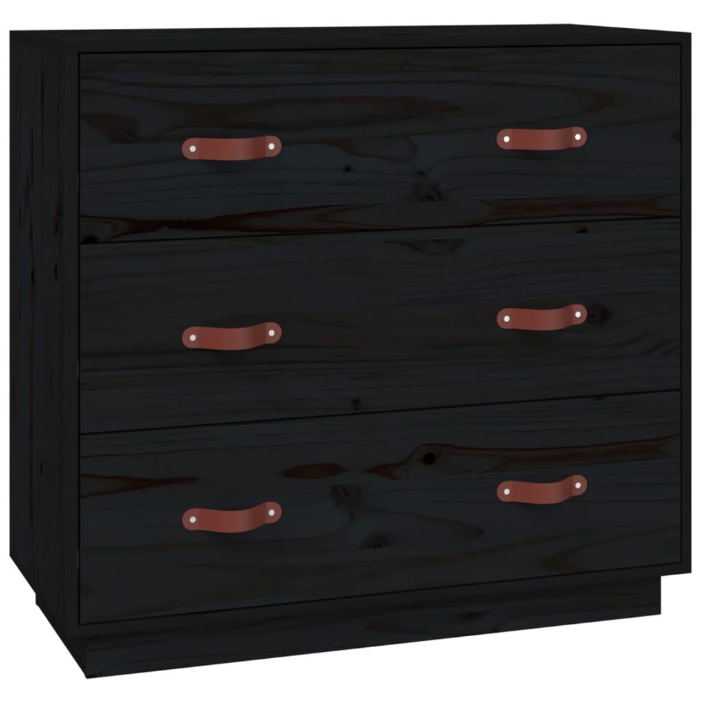 vidaXL Byrå vit 80x40x75 cm massiv furu