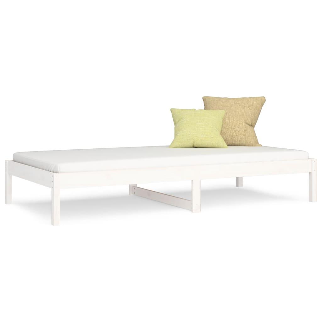 vidaXL Dagbädd utan madrass vit 90x200 cm massiv furu