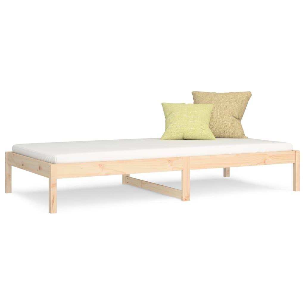vidaXL Dagbädd utan madrass 90x200 cm massiv furu