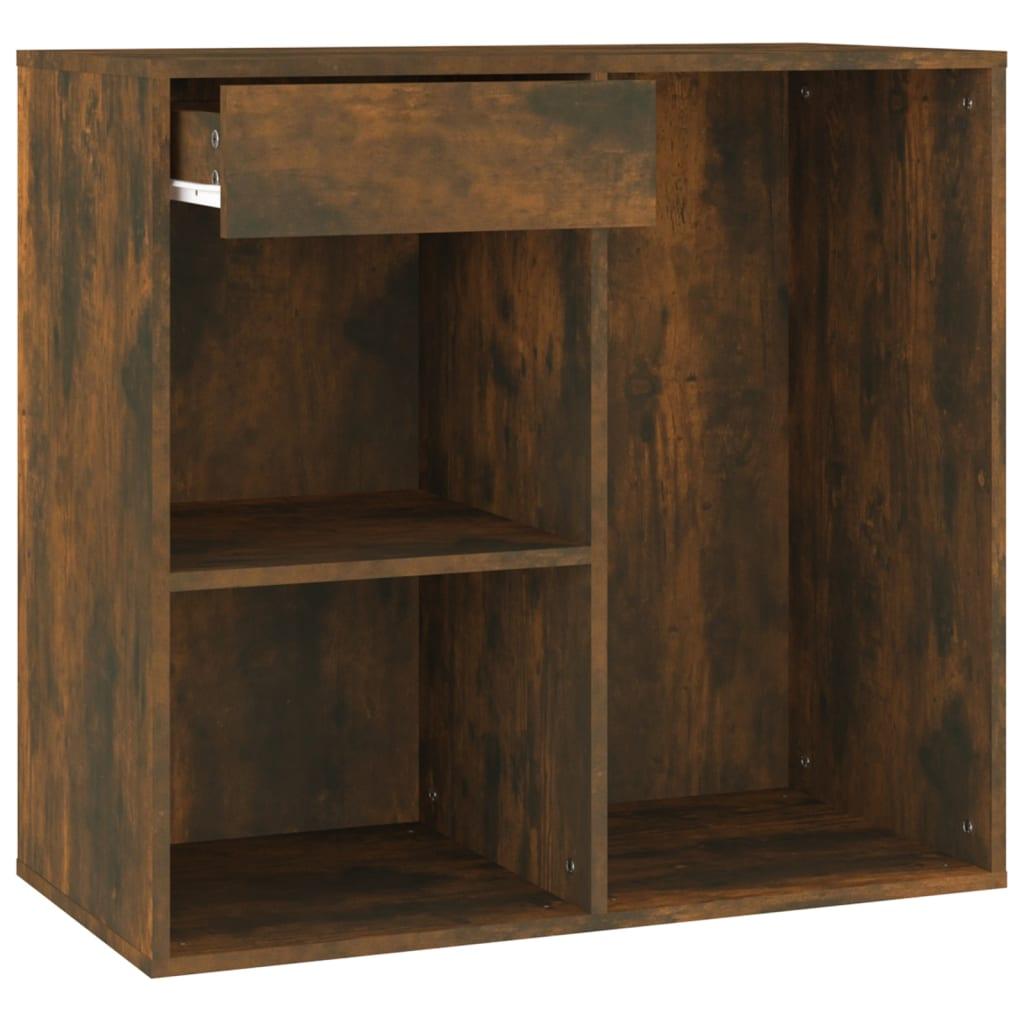 vidaXL Sminkskåp rökfärgad ek 80x40x75 cm konstruerat trä