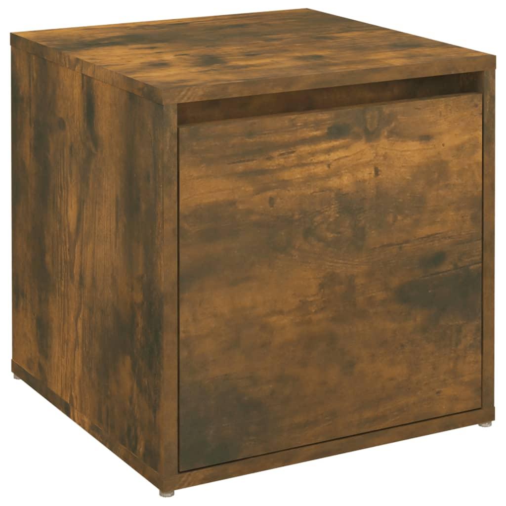 vidaXL Låda rökfärgad ek 40,5x40x40 cm konstruerat trä