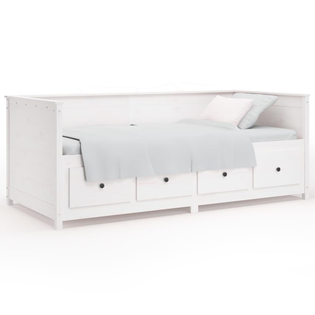 vidaXL Dagbädd utan madrass vit 80x200 cm massiv furu