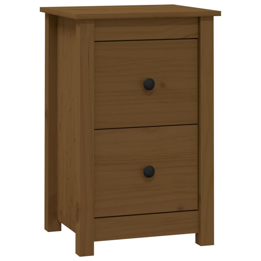 vidaXL Sängbord honungsbrun 40x35x61,5 cm massiv furu