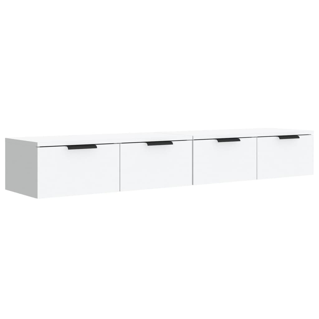 vidaXL Väggskåp 2 st vit 68x30x20 cm konstruerat trä