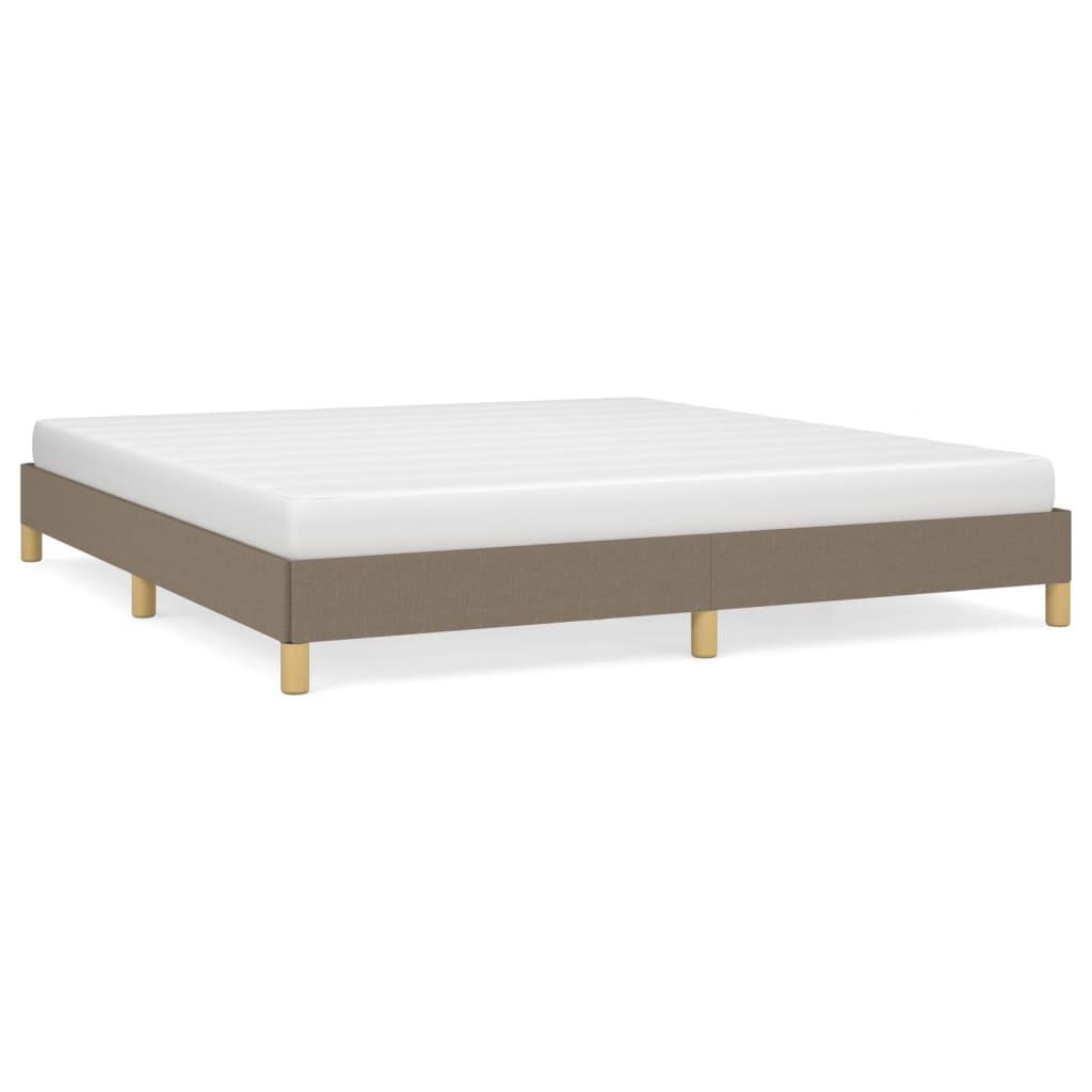 vidaXL Sängram taupe 180x200 cm tyg