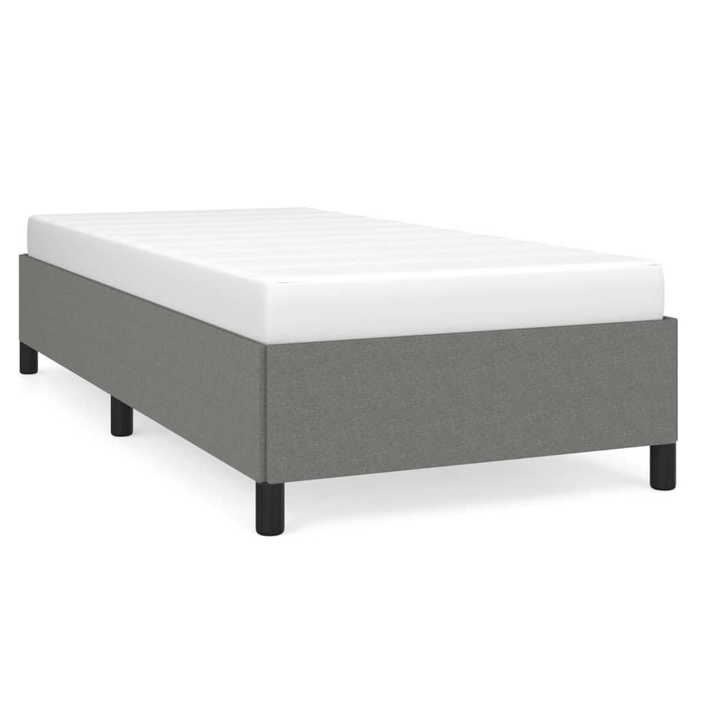 vidaXL Sängram mörkgrå 90x200 cm tyg
