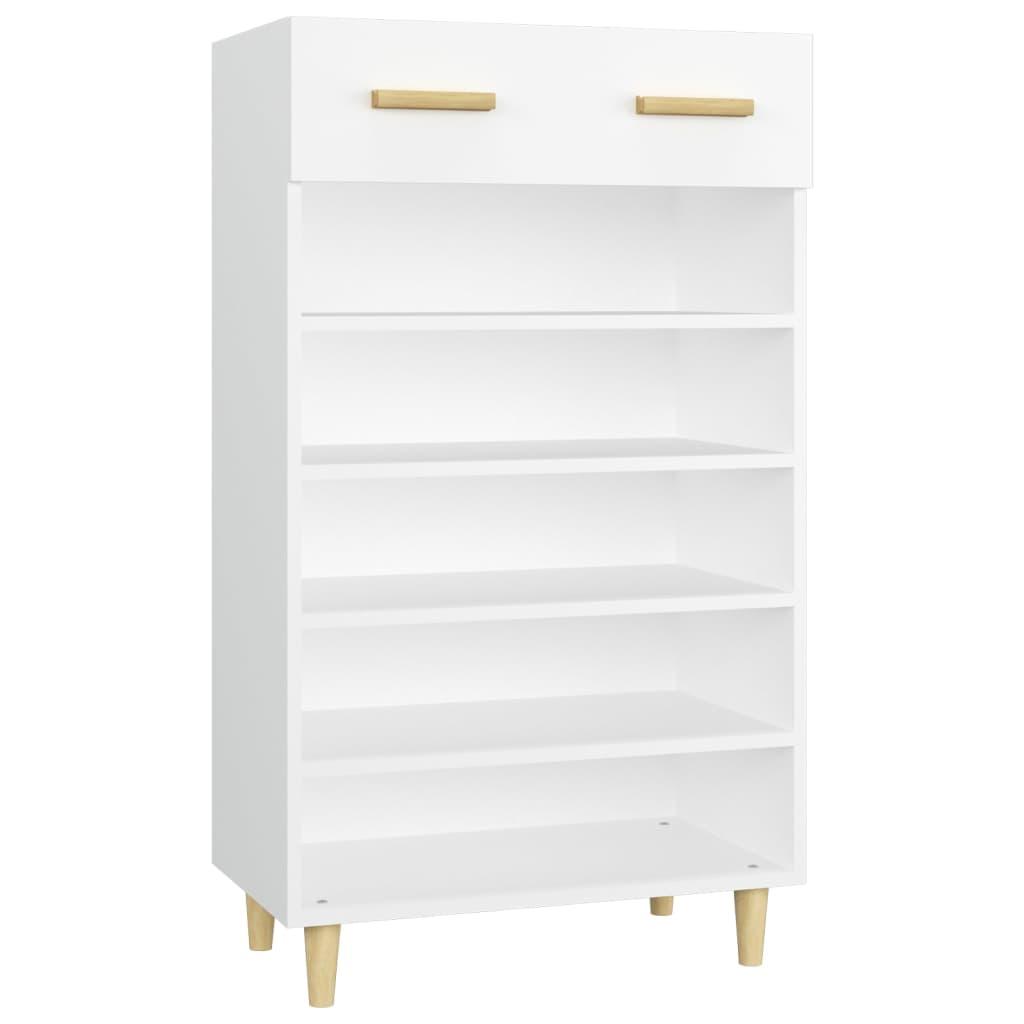 vidaXL Skoskåp vit 60x35x105 cm konstruerat trä