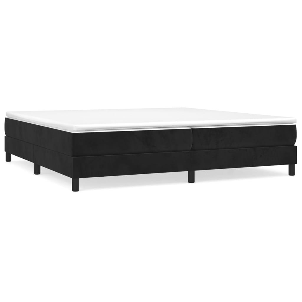 vidaXL Sängram svart 200x200 cm sammet