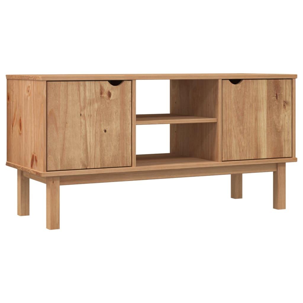 vidaXL Tv-bänk OTTA 113,5x43x57 cm massiv furu