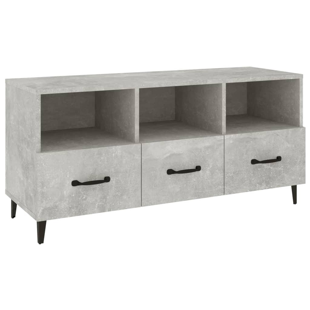 vidaXL Tv-bänk betonggrå 102x35x50 cm konstruerat trä