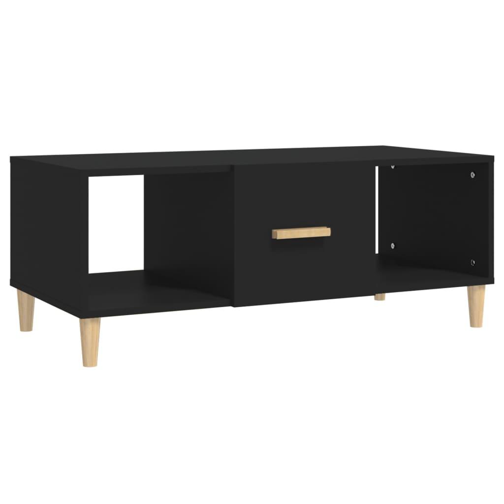 vidaXL Soffbord svart 102x50x40 cm konstruerat trä