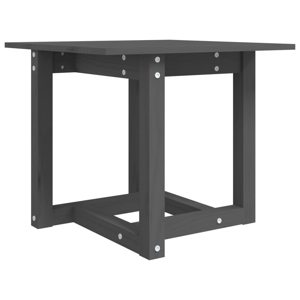 vidaXL Soffbord grå 50x50x45 cm massiv furu