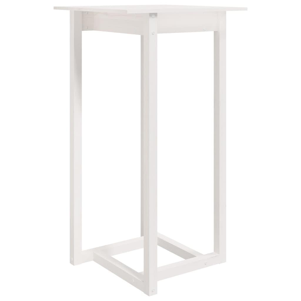 vidaXL Barbord vit 60x60x110 cm massiv furu