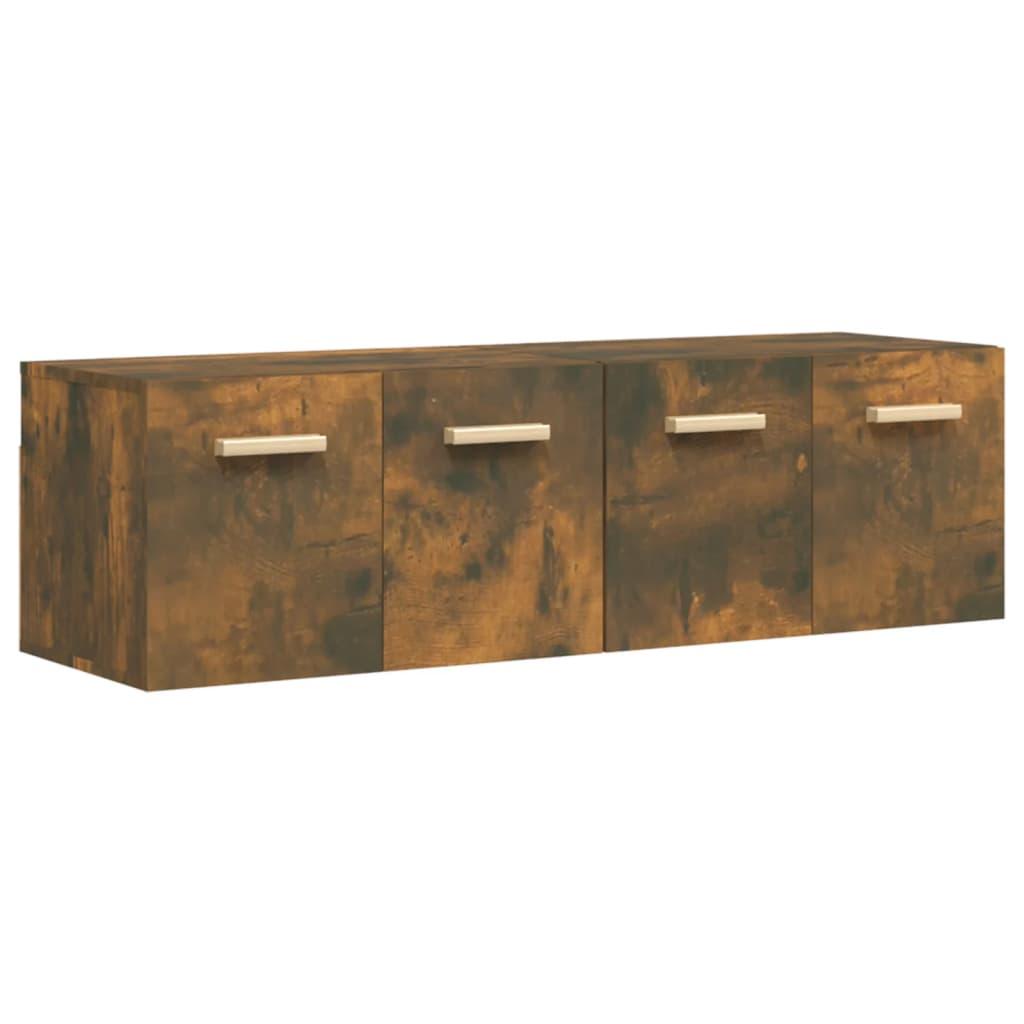 vidaXL Väggskåp 2 st rökfärgad ek 60x36,5x35 cm konstruerat trä