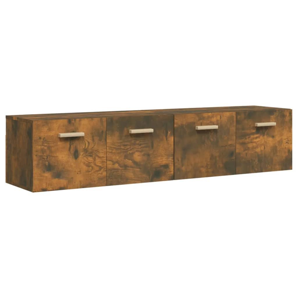 vidaXL Väggskåp 2 st rökfärgad ek 80x35x36,5 cm konstruerat trä