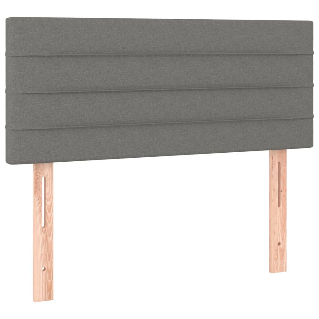 vidaXL Sänggavel mörkgrå 100x5x78/88 cm tyg