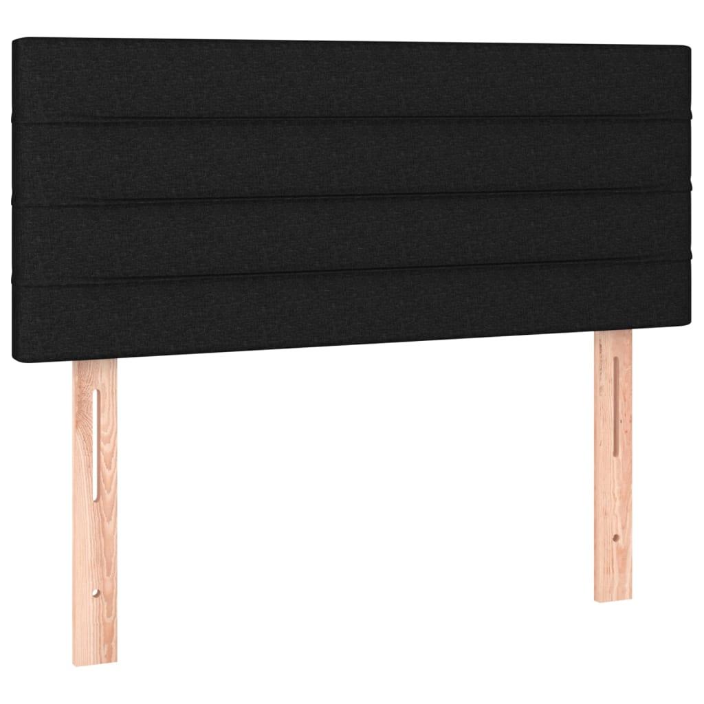vidaXL Sänggavel svart 100 x 5 x 78/88 cm tyg