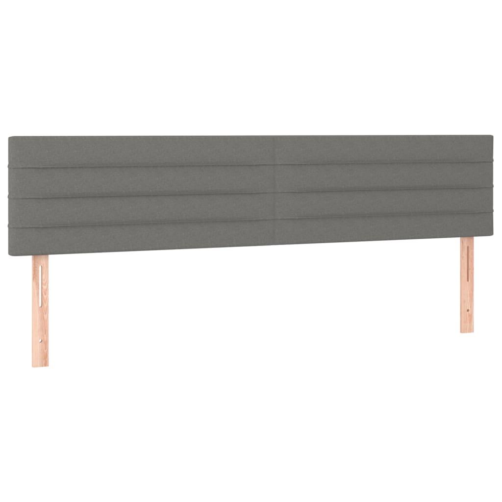 vidaXL Sänggavel 2 st mörkgrå 80x5x78/88 cm tyg
