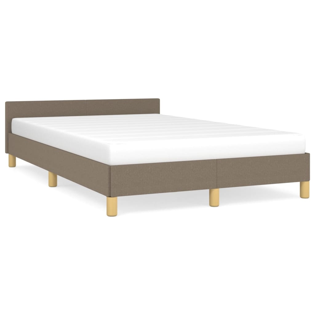 vidaXL Sängram utan madrass taupe 120x200 cm tyg