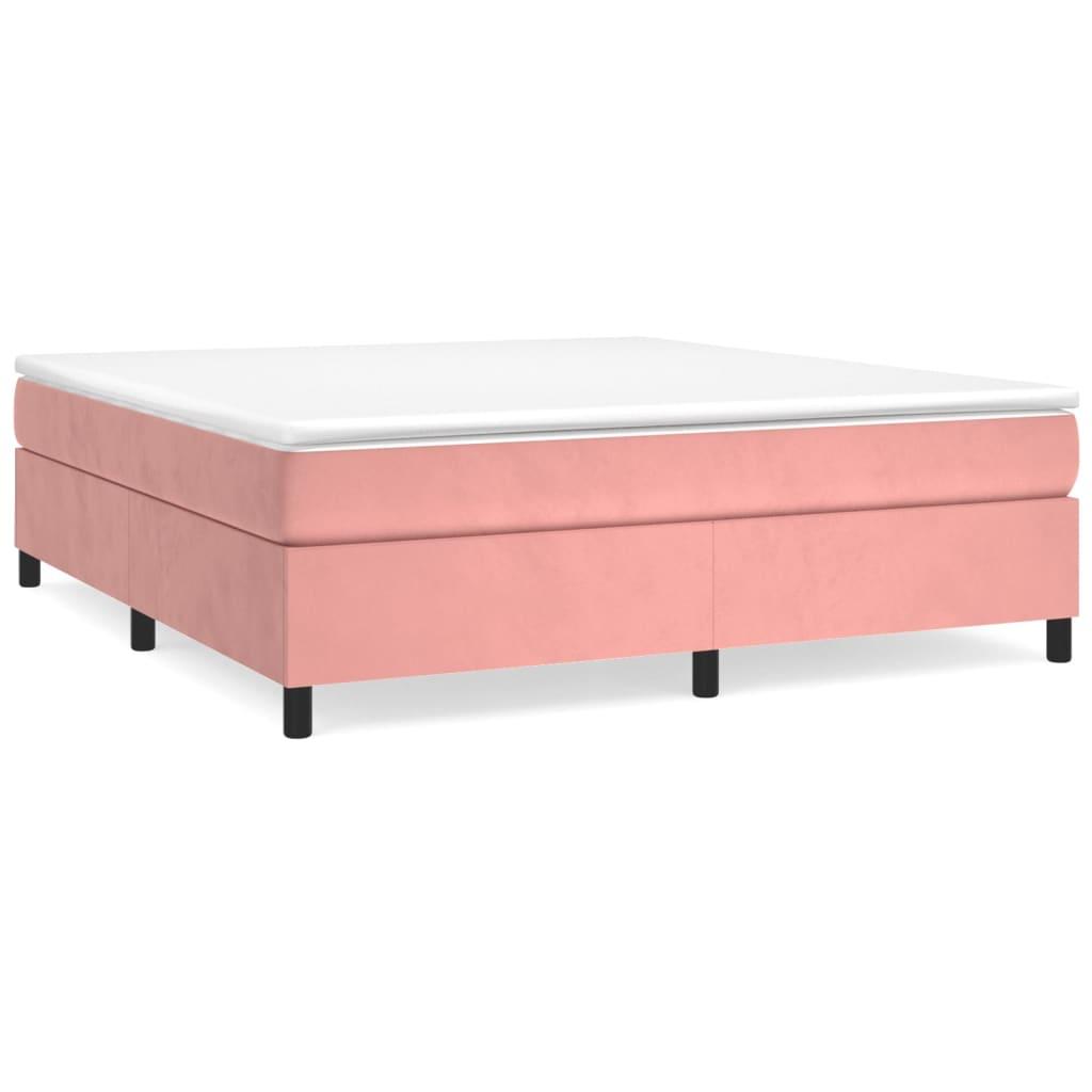 vidaXL Sängram rosa 180x200 cm sammet