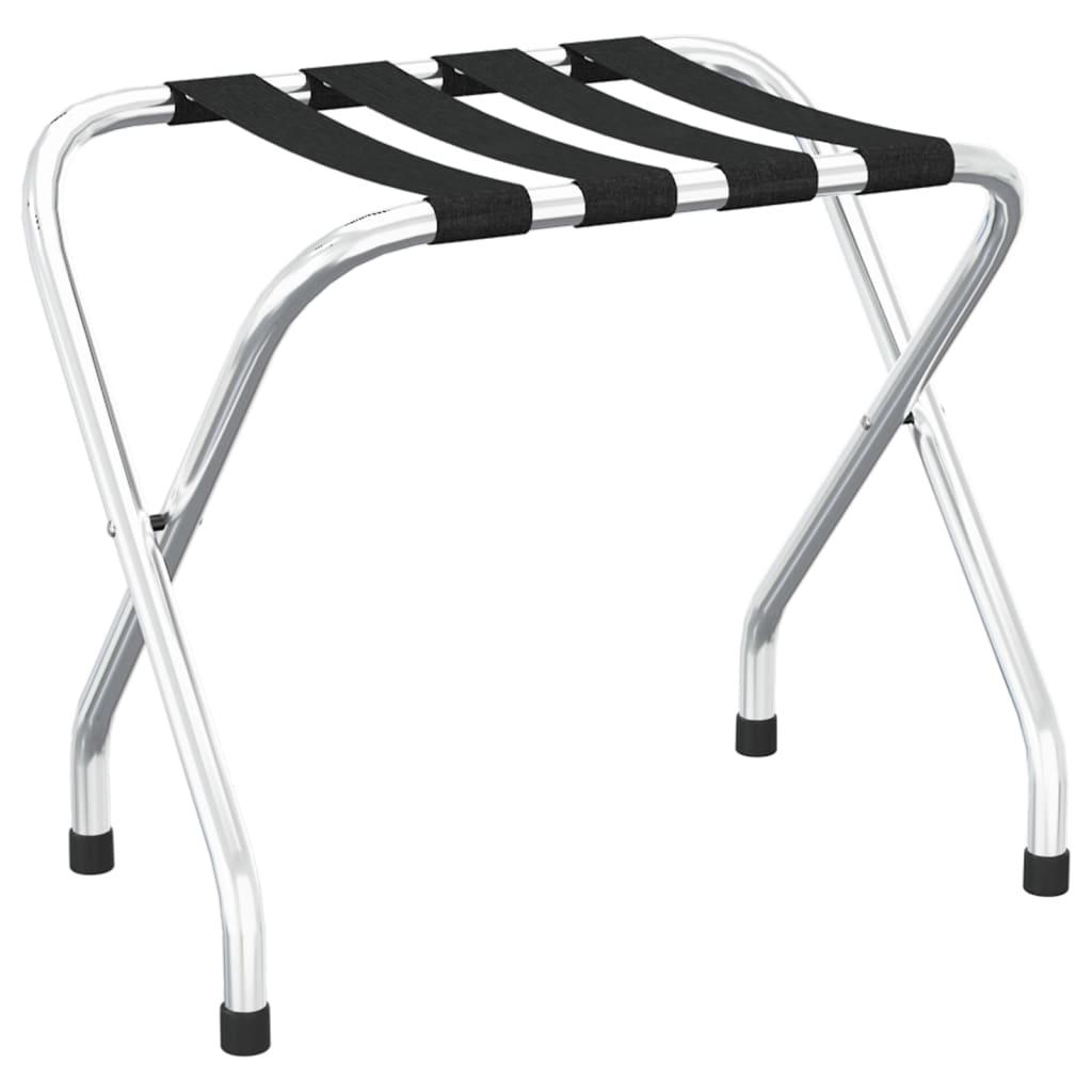 vidaXL Bagagehylla svart och silver 56x40x49 cm