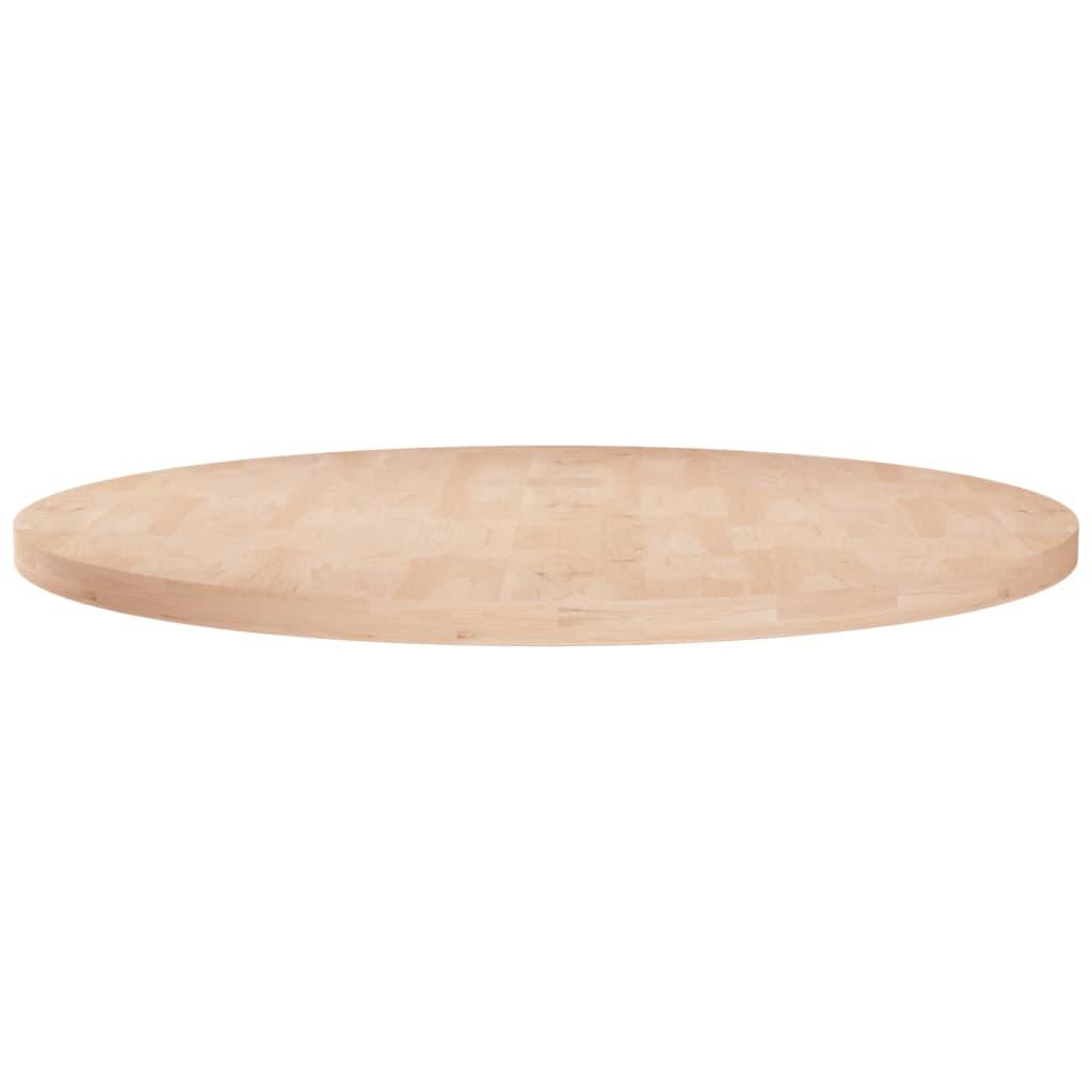 vidaXL Rund bordplate Ø60x2,5 cm ubehandlet heltre eik